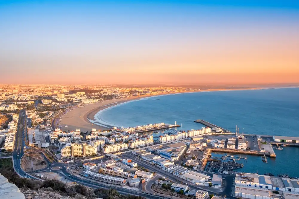 Agadir city view from above
